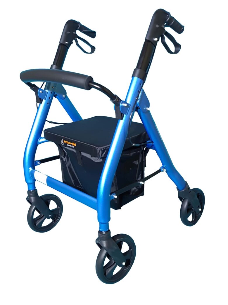 4 Wheel Wheelie Walker - Heavy Duty With Seat & Brakes